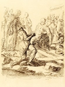 Hitta av korset av Salvator Rosa