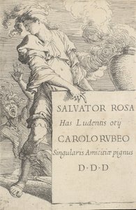 Frontispice för serien "Figurine", ca. 1656-1657. av Salvator Rosa