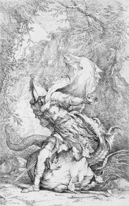 Jason och draken, ca. 1663-64. av Salvator Rosa