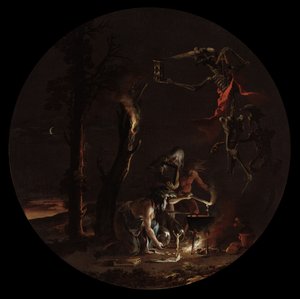 Häxkonstscener: Afton, ca. 1645-1649.