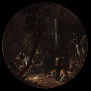 Scener av häxkonst: Night, ca 1645-49 (olja på duk) av Salvator Rosa