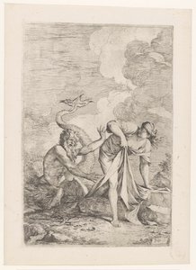 Scylla flyr från Glaucus av Salvator Rosa