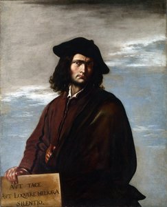 Självporträtt, ca 1645 (olja på duk) av Salvator Rosa