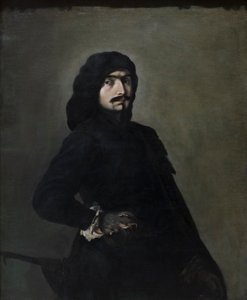 Självporträtt som Pascariello, ca 1645-49 (olja på duk) av Salvator Rosa