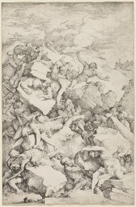Jättarnas fall av Salvator Rosa