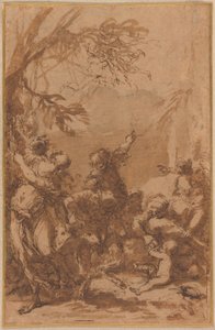 Jupiters fostran av Salvator Rosa