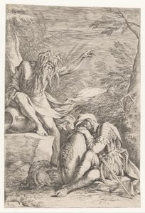 Tiberinus visar sig för Aeneas av Salvator Rosa