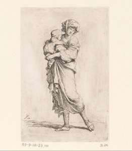 Kvinna med ett barn Små figurer (serietitel) Statyett (serietitel) av Salvator Rosa