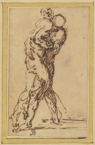 Två brottare av Salvator Rosa