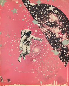 Astronauten Pink Galaxy av Samantha Hearn