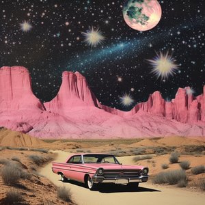Pink Car Cosmic Desert av Samantha Hearn