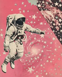 Rosa galaxastronaut av Samantha Hearn