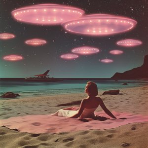 Pink UFO Beach Dream av Samantha Hearn