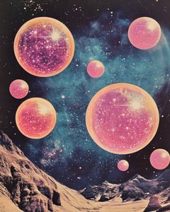 Surrealistiskt kosmiskt landskap av Samantha Hearn