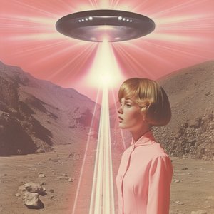 Kvinna under en UFO-stråle av Samantha Hearn
