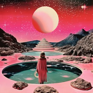 Kvinna i rosa Cosmic Oasis av Samantha Hearn