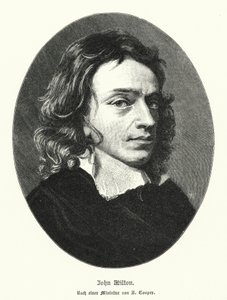 John Milton, engelsk poet (litho)