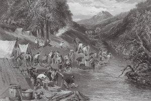 Australien: Alluvial guldvaskning (gravyr)