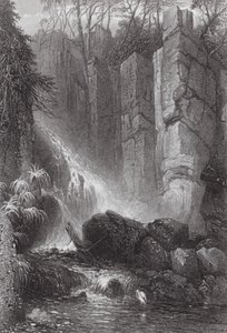 Australien: Cataract Gle, Mount Wellington, Tasmanien (gravyr) av Samuel (after) Prout