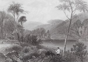 Australien: Fairlight Glen, vid floden Warragamba (gravyr) av Samuel (after) Prout