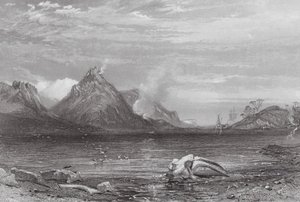Australien: Gamla valfångststationen (gravyr) av Samuel (after) Prout