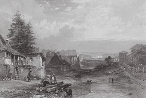 Australien: The Old Tank Stream, Sydney (gravyr) av Samuel (after) Prout