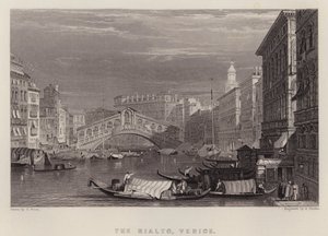 Rialto, Venedig (färg litho)