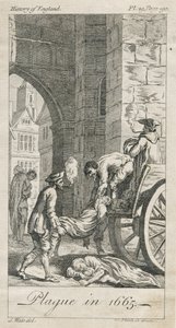 Samlar pestoffer, Holywell Lane, Shoreditch, London, Storbritannien (gravyr) av Samuel (after) Wale