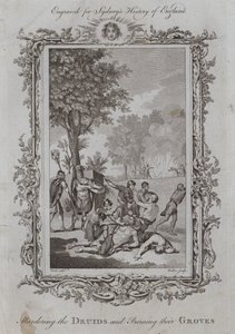 Att mörda druiderna och bränna deras lundar (gravyr)