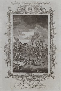 Slaget vid Agincourt (gravyr) av Samuel (after) Wale