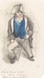 Porträtt av Joseph Burgin, ca 1844 (grafit  akvarell) av Samuel (attr.to) Lane