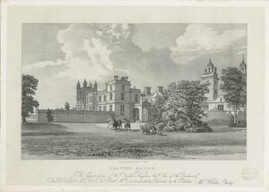 Drayton Bassett - "Drayton Manor": litografi och [? 1800-talet] av Samuel A. Rayner