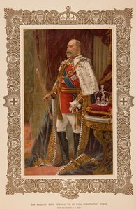 Kung Edward VII i kröningsdräkt av Samuel Begg