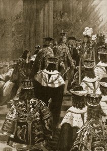 Introniseringen vid kröningen av George I, 20 oktober 1714, från 