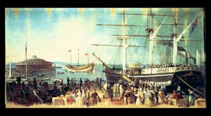 Bay och hamn i New York av Samuel Bell Waugh