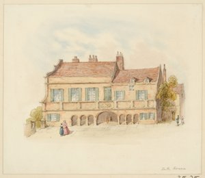 Forth House - Framifrån (penna och wc på papper) av Samuel Bilston