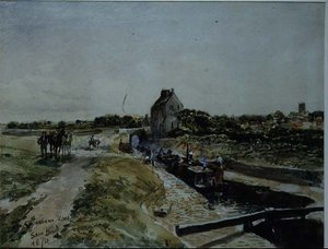 Keynsham Lock av Samuel Bough