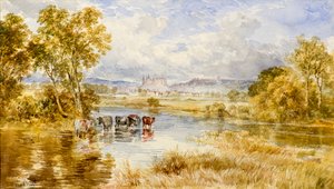 Landskap, ca 1860 (akvarell)