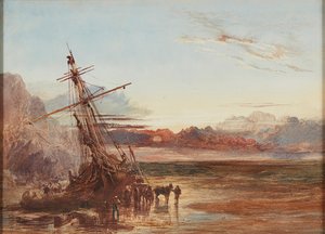 Lossa vraket (akvarell) av Samuel Bough