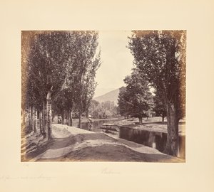 En angenäm promenad nära Srinagar av Samuel Bourne