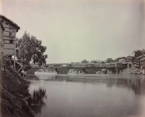 Butiksbron, Srinagar, Kashmir av Samuel Bourne