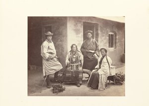 Darjeeling; grupp bhutiaer av Samuel Bourne