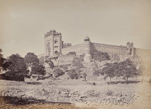 Fortet i Fatehpur Sikri nära Agra. Kejsar Akbars residens av Samuel Bourne