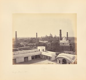Lahore; utsikt från palatset i fortet av Samuel Bourne