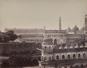Lucknow. Den stora imambaran och moskén av Samuel Bourne