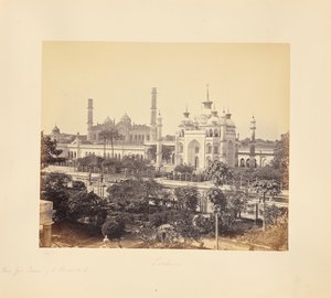 Lucknow; utsikt från terrassen vid Hooseinabad Imambara av Samuel Bourne