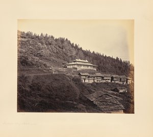 Narkunda; by och dakbungalow av Samuel Bourne