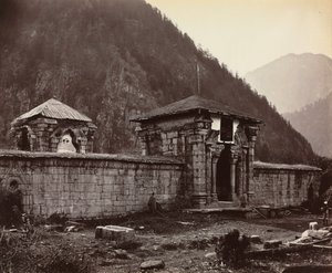 Templet i Naveshwara, Kashmir, Indien, 1864. av Samuel Bourne