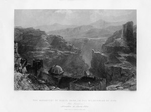 Klostret Santa Saba Mar Saba, Israel, 1841.