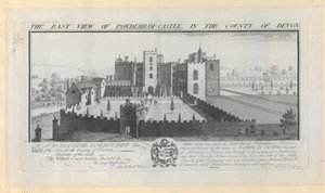 Östra vyn av Powderham Castle i grevskapet Devon av Samuel Buck